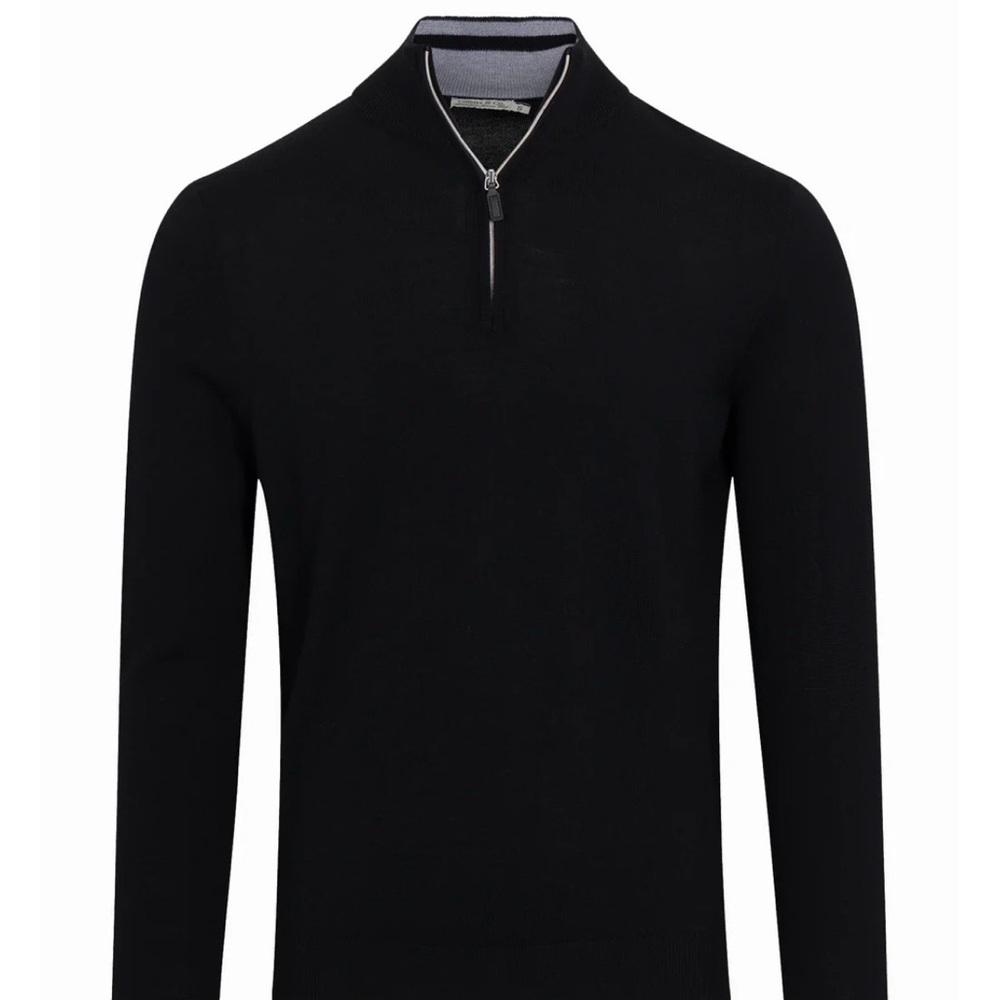 Collars & Co Mens Australian Merino Wool Quarter Zip Sweater Large - Picture 2 of 9